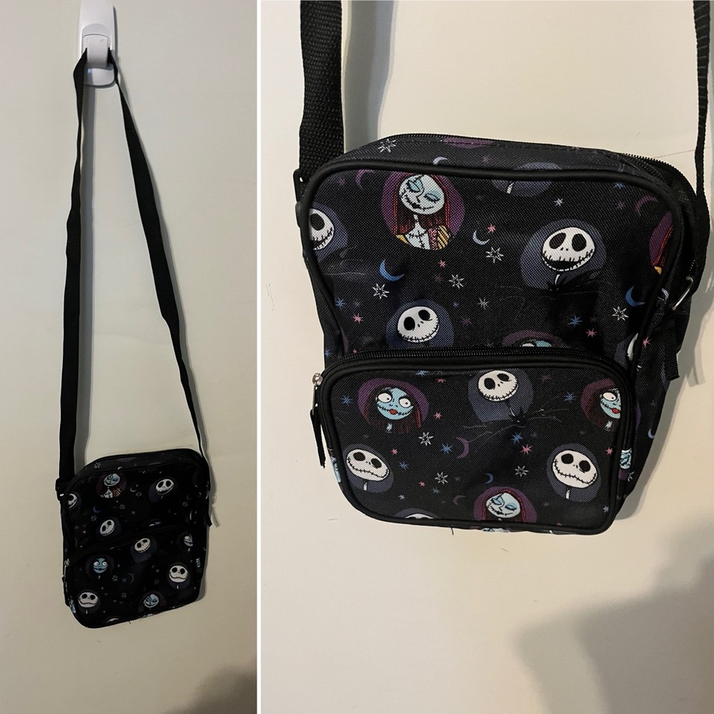 Disney The Nightmare Before Christmas Square Crossbody Zipper Bag Jack Skeleton